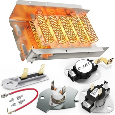 2025 UPGRADED 【95% Nickel】 279838 Dryer Heating Element for Whirlpool Kenmore Maytag Amana Roper,  Parts Include Dryer Thermostat Thermal Fuse, Replaces 2406026 3403585 W10724237