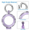 thumbnail image 2 of YUNOVA Sparkling Rhinestone AirTag Case Holder - Diamond Bling Keychain Cover Compatible with Apple AirTag, Durable Metal Protective Sleeve for Pets/Kids Tracking Accessories, 2 of 6