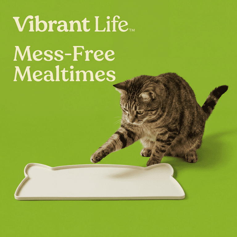 Vibrant Life Silicone Cat Feeding Mat, White 17.5 x 9 in photo 4