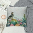 thumbnail image 2 of Creowell Throw Pillow Covers, Summer Succulent Cactus Tropical Plants Bird Butterfly Square Cushion Case Pillowcase for Couch Sofa Bed Home Decoration 18x18in, 2 of 5
