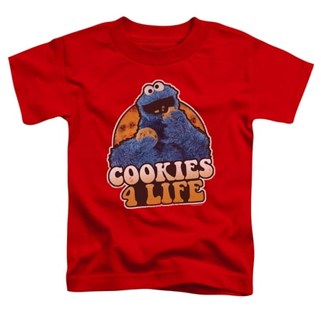 

Sesame Street - Cookies 4 Life - Toddler Short Sleeve Shirt - 2T