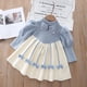thumbnail image 4 of Vestido de princesa de lana con mangas abullonadas para mujer, otoño e invierno, vestido de cuello redondo de punto para niña pequeña, 4 of 6