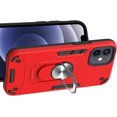 thumbnail image 4 of Case for iPhone 12 with Built-in 360° Rotating Ring Kickstand Cover, Military-Grade Drop Protection Phone Case, Back Case for iPhone 12 (6.1 inch), Red, 4 of 9