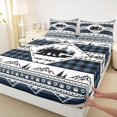thumbnail image 3 of Castle Fairy Boys Girls Animal Bear Twin Sheet Sets 3pcs,Geometric Plaid Grid Twin Fitted Sheet Microfiber,Jungle Wildlife Breathable Flat Sheet,Ultra Soft Home Decor, 3 of 7