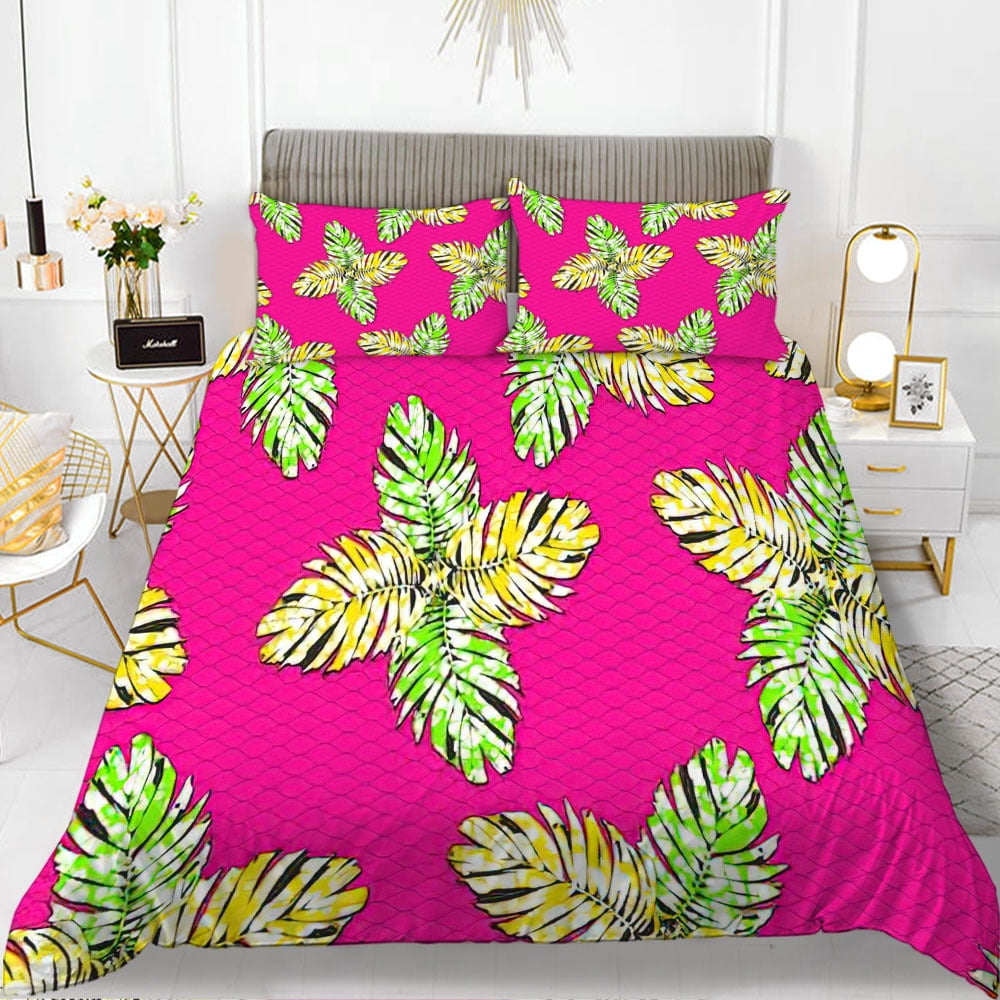 3D Floral Print Flowers Pattern Bed Duvet Cover Set Full Size 3PCS 3D