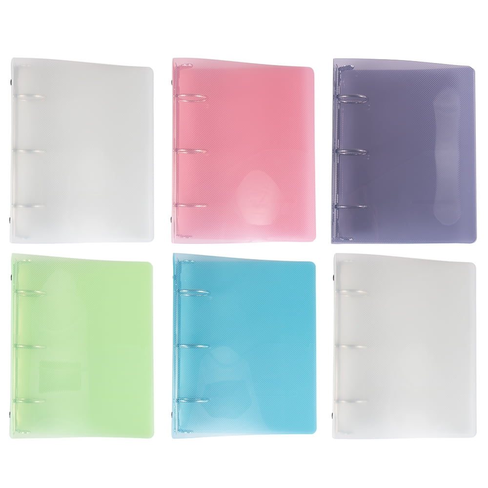 JAM Paper Colorful Plastic 1.5 in Mini Binders, 3 Ring, 6/Pack