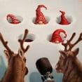 thumbnail image 2 of Heffernan, Lucia 26x26 Black Ornate Wood Framed with Double Matting Museum Art Print Titled - Whack-An-Elf, 2 of 4