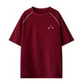 thumbnail image 2 of Men's Casual Summer Tees, Letter Print Round Neck Short Sleeve T-Shirt, S-6XL, 2 of 4