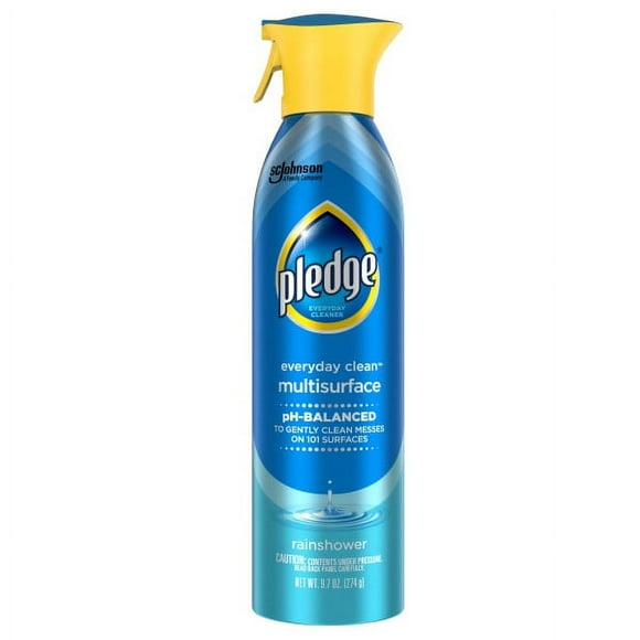 Pledge® Everyday Clean™ Multisurface, Aerosol, Rainshower, 9.7 oz, Pack of 2
