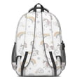thumbnail image 3 of Unicorn and Cloud White Pattern Backpack for School, Cute School Bag with Adjustable Shoulder Straps and Padded Back, 16.9"x12.6"x5.9", 3 of 4