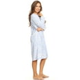 thumbnail image 3 of Lati Fashion Fleece Women Nightgown Sleepwear Pajamas Female Long Sleeve Sleep Dress Nightshirt Blue M, 3 of 4