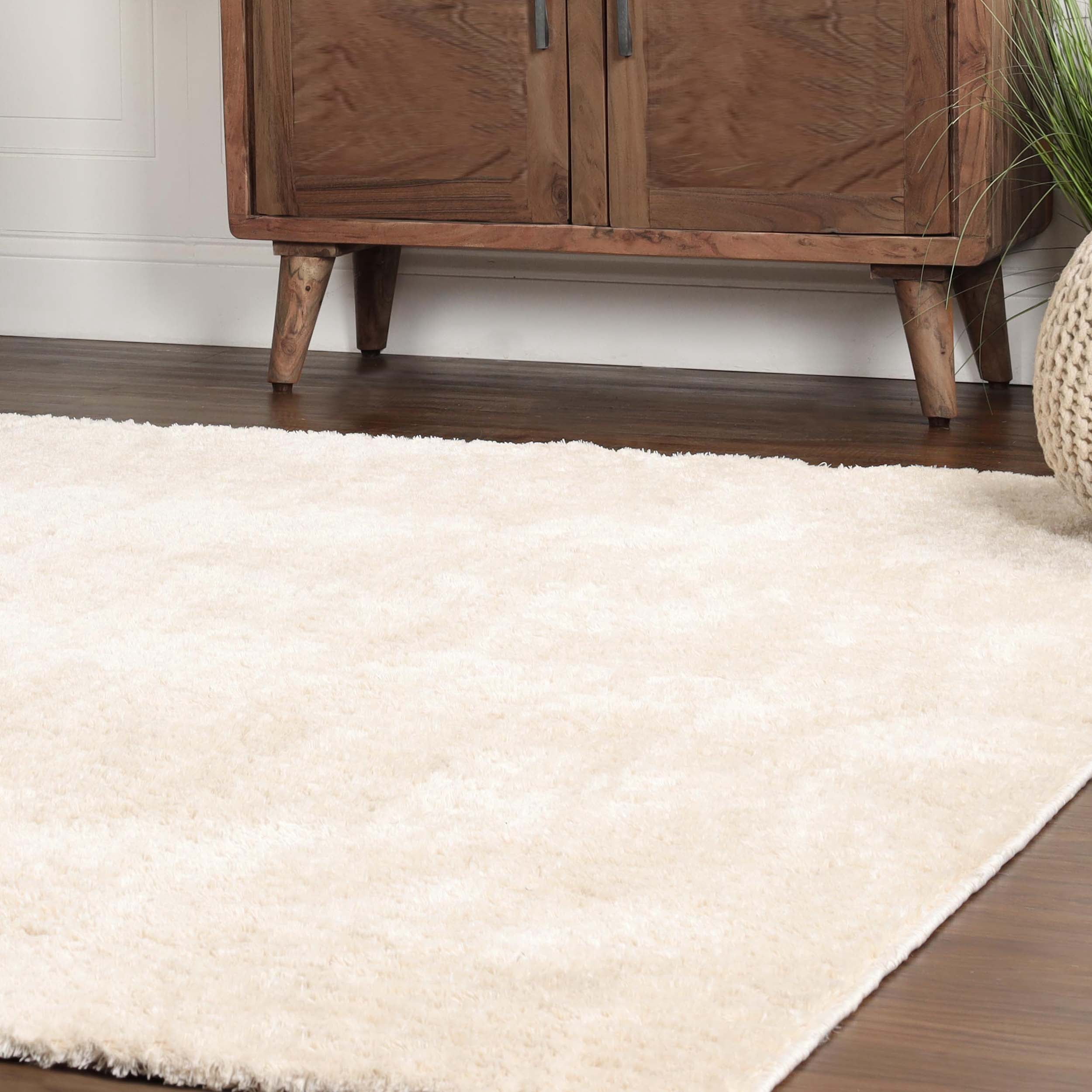 Superior California Indoor Shag Runner Rug, 10' x 14', Ivory