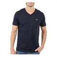 thumbnail image 4 of Lacoste White Short Sleeve Pima Cotton V-Neck Jersey T-Shirt - 9/4XL, 4 of 4