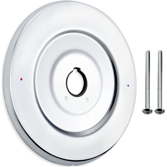RVKXHD Chrome Escutcheon Plate Fit 16090 Chateau Collection Single-Handle Yub and Shower Faucet，Only Compatible with Moen Standard Valve (6.9 Inch)