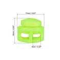 thumbnail image 2 of Uxcell Cord Locks, Round Spring Toggle Stopper for Drawstring Bag Shoelaces, Bright Green 30 Pack, 2 of 5