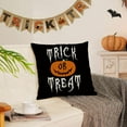 thumbnail image 4 of Halloween Decor Pillow Covers 20x20 Set of 4 Halloween Fall Black Decorative Throw Pillows Scary Pumpkin Bats Pillow Cases Home Outdoor Sofa Couch Cushion Covers for Halloween Decorations (20 by 20), 4 of 5