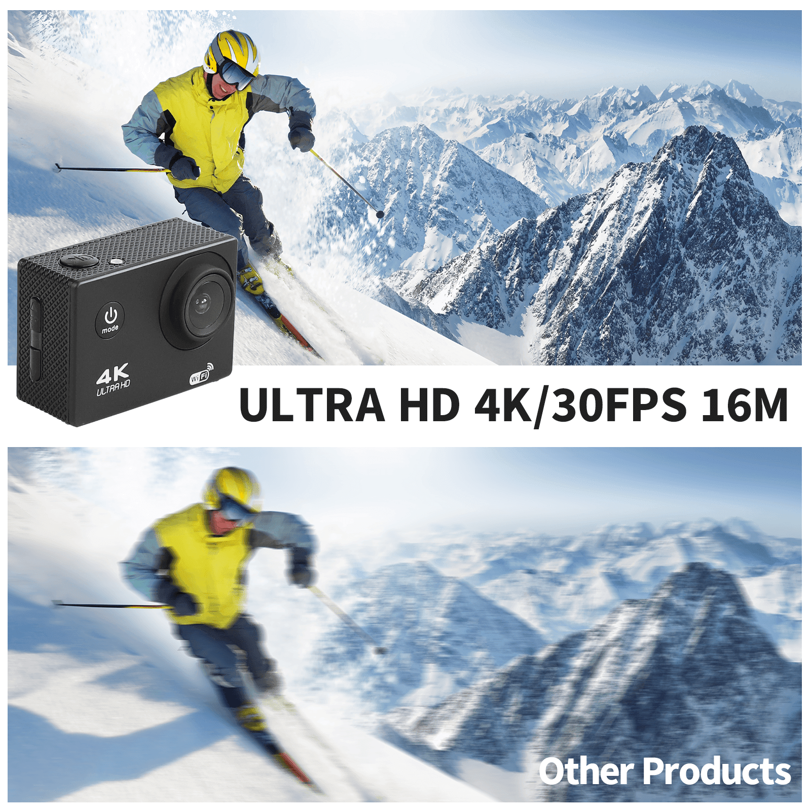 4K Action Camera Sport Video Underwater Camera Wifi Remote For Waterproof