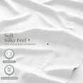 thumbnail image 4 of Lux Decor 100% Organic Viscose from Bamboo Queen Sheets Set - 4 Piece Ultra-Soft Luxury Cooling Bed Sheets, 16" Deep Pocket, Breathable & Hypoallergenic - White, 4 of 10