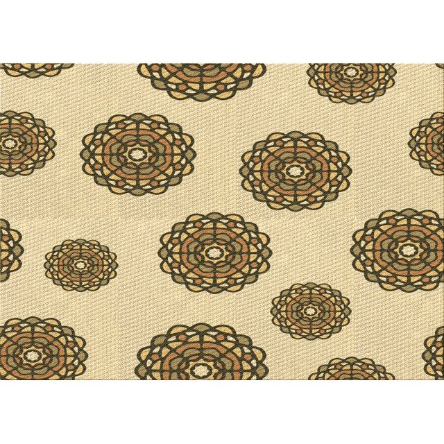 Ahgly Company Tapis d'Intérieur Lavables à la Machine, Rectangle Transitionnel Or Brun, 7' x 10'