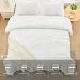 thumbnail image 3 of Hitime Ultra Soft Beige Queen Size Comforter Set 3 Pieces Gentle Down Alternative Bedding 1 Lightweight Comforter and 2 Pillowcases, 3 of 9