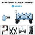 thumbnail image 5 of E-Western Foldable Heavy Duty Beach Wagon Cart - 400LBS All-Terrain Garden & Outdoor Utility Cart with Extended Tailgate, Compact & Waterproof Steel Frame, 5 of 14