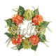thumbnail image 1 of Corona artificial para puerta de entrada con letrero de "Hola", decorativa, creativa y reutilizable. Verde naranja, 1 of 9