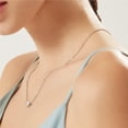 thumbnail image 3 of Collar de plata de ley 925 con inicial D Silvora♥ colgante para mujer, 3 of 8