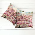 thumbnail image 6 of Ambesonne Flamingo Throw Pillow Cover 2 Pack, Tropical Birds Funny Beach, 18", Pink Beige and Pale Sky Blue, 6 of 7