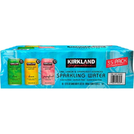 Kirkland Signature Sparkling Water  Variety  12 Ounce (35 Count)