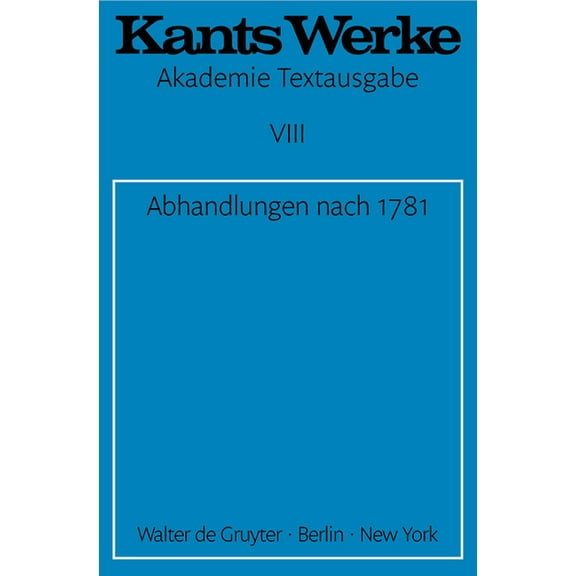 Abhandlungen nach 1781, (Paperback)
