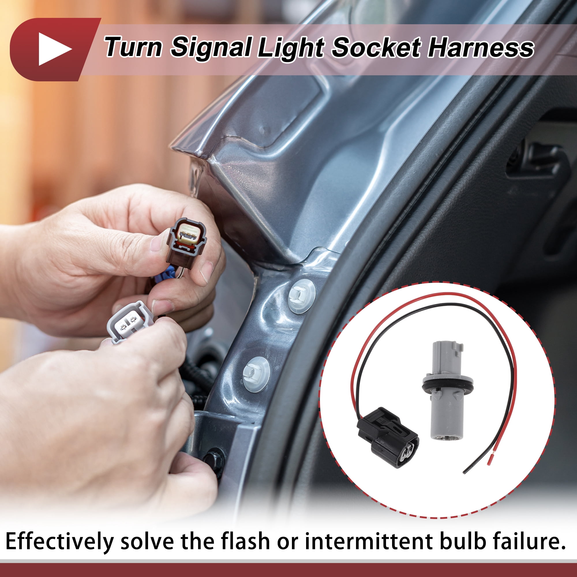 Unique Bargains Turn Signal Light Socket Wiring for Honda Accord 2008-2012