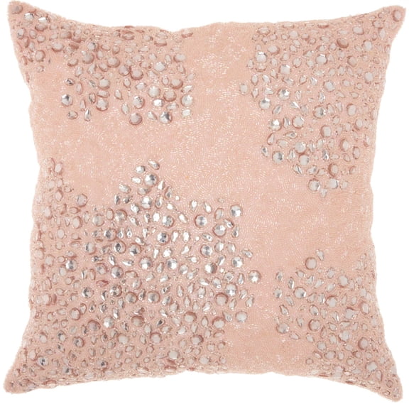 Nourison Luminecence Fully Beaded Rose Throw Pillow