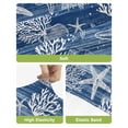 thumbnail image 4 of Navy Blue Coastal Bar Stool Covers Set of 4, Summer Beach Nautical Starfish Coral Vintage Stretch Bar Chair Covers with Backs, Removable Pub Counter Height Chair Cover for Kitchen Dining Room Cafe, 4 of 7