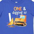 thumbnail image 4 of Inktastic One and Digging It Bulldozer 1st Birthday Boys or Girls Baby T-Shirt, 4 of 5