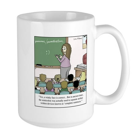 

CafePress - Using The Semicolon Mugs - 15 oz Ceramic Large Mug