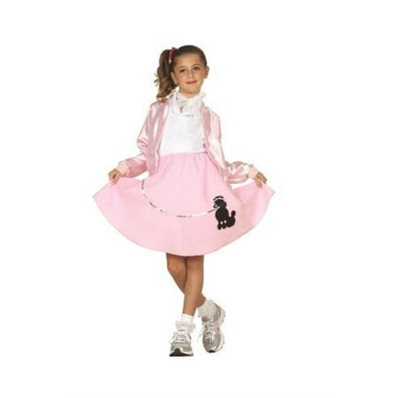 rg costumes 50's pink lady jacket, child small/size