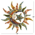 thumbnail image 3 of DecMode Multi Colored Metal Eclectic Stars Wall Decor 36" x 2" x 36", 3 of 11