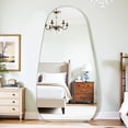thumbnail image 5 of Antok 76"x36" Wavy Full-Length Mirror with Stand - Elegant Floor Mirror, Shatterproof, Freestanding/Wall Mount, for Bedroom, Dressing Room, Reinforced Sliver Frame, 5 of 8