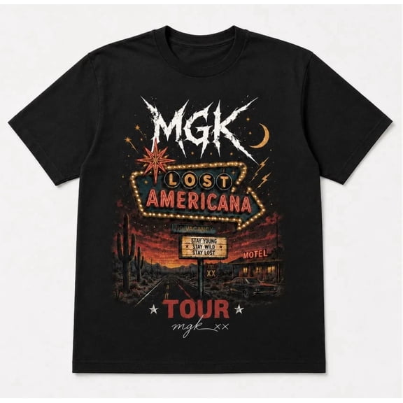 Vintage Concert MGK Lost Americana Tour T-Shirt