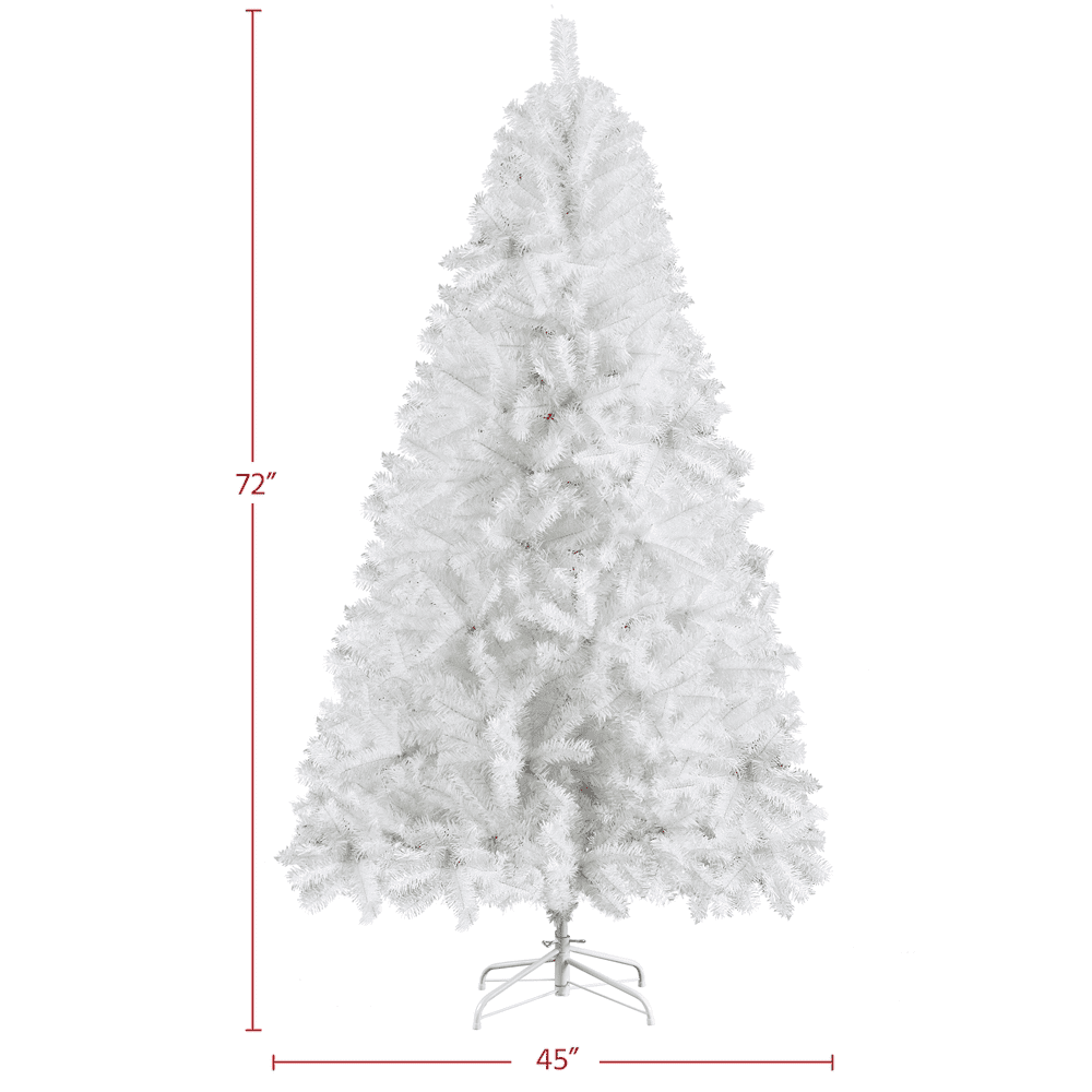 Renwick 6ft Hinged Spruce Artificial Christmas Tree with Foldable Stand, White