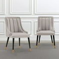 thumbnail image 2 of Manhattan Comfort Eda Dining Chair from Solid Wood in Gray - Set of 2, 2 of 11