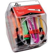 American Line Neon Plastic Snap Off Knife, 8 Pt 18 Mm, Display Jar, 75 Blades Per Jar