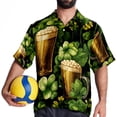 thumbnail image 4 of Saint Patrick's Day Men's Casual Poplin Button Down Short Sleeve Shirts for Summer Beach - Unisex, 4 of 6