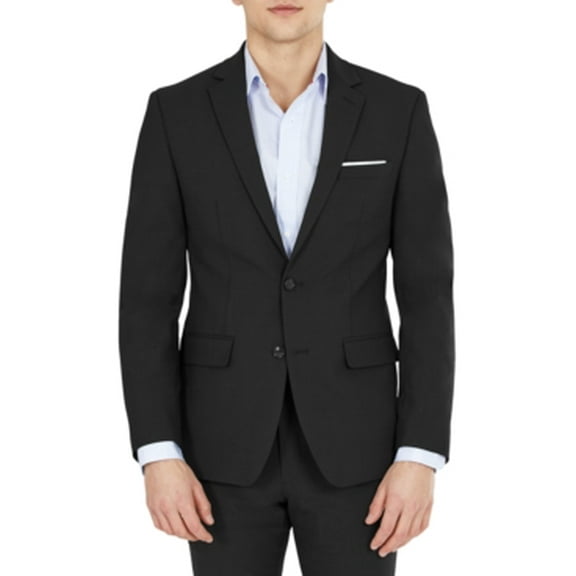 Bar Iii Mens Skinny fit Suit Jacket Blazer 44 R Black Solid