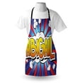 thumbnail image 3 of Abigail Apron Retro Comic Book Style Female Name with Cartoon Effects on Abstract Pop Background, Unisex Kitchen Bib Apron with Adjustable Neck for Cooking Baking Gardening, Multicolor, by Ambesonne, 3 of 3