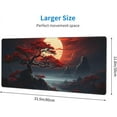 thumbnail image 2 of Japanese Gaming Mouse Pad Black Mouse Pad Kanagawa Large Mousepad Non-Slip Rubber Base Waterproof with Stitched Edges for Gaming Office Home, 31.5x11.8 Inch, 2 of 10