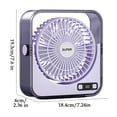 thumbnail image 3 of Ventilador de escritorio con pantalla digital LED, portátil, recargable por USB, silencioso, con control táctil y base antideslizante resistente para usar en el escritorio, el dormitorio, la, 3 of 6