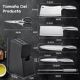 thumbnail image 2 of Juego Xtellar De Cuchillos Profesionales De Cocina De Acero Inoxidable Color Negro, 2 of 3