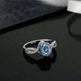 thumbnail image 4 of Gem Stone King 925 Sterling Silver Ring Oval Persian Blue Moissanite and (1.96 Cttw, Size 8), 4 of 4