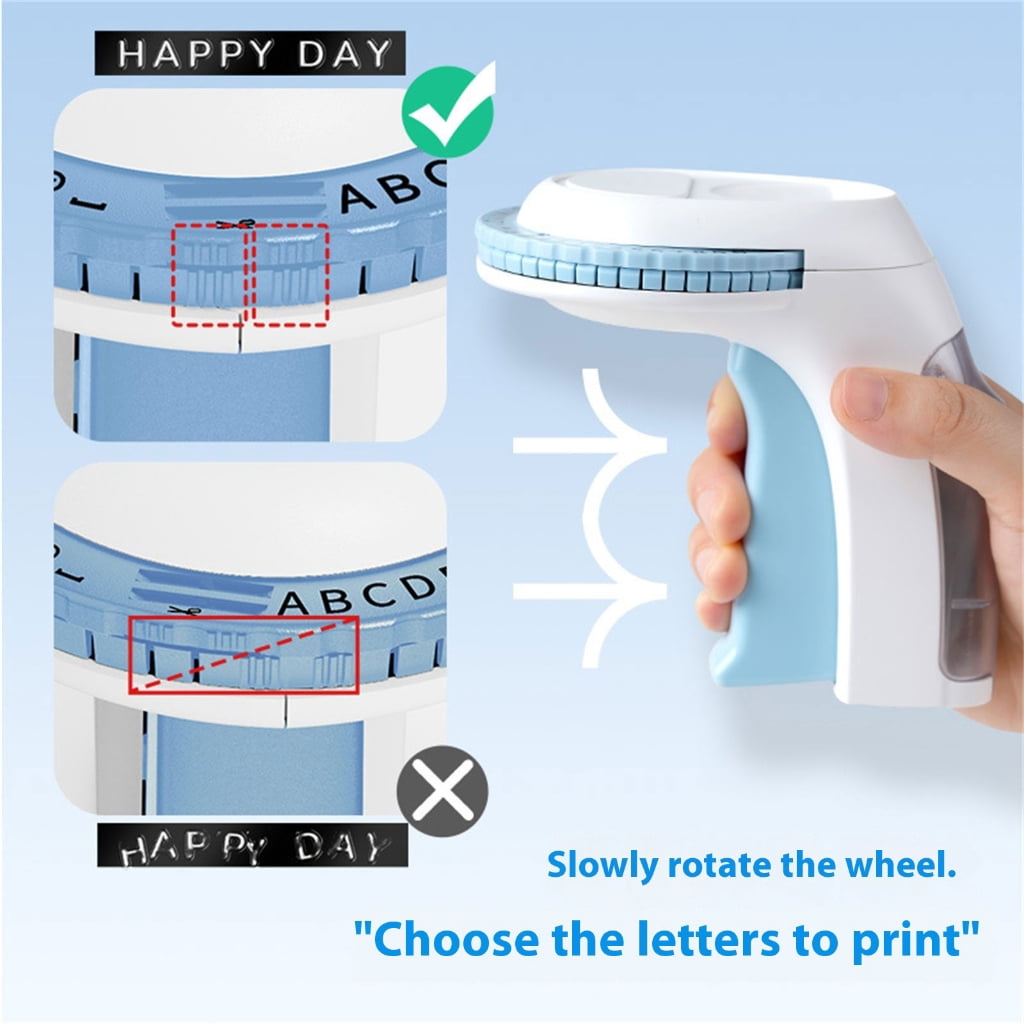 Embossing Device Portable Manual Press Label Maker Creative E975 Labelling Device for Home Office Use